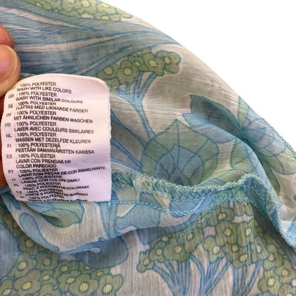 H&M Vtg Y2K Coquette Fairy Babydoll Top w Tie Sheer Flutter Sleeves Flowy Hem - Picture 8 of 16